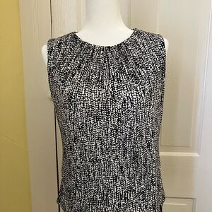 Calvin Klein Black and White Patterned Blouse